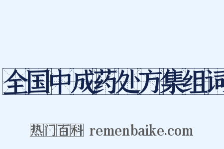 全国中成药处方集组词是什么意思的图片